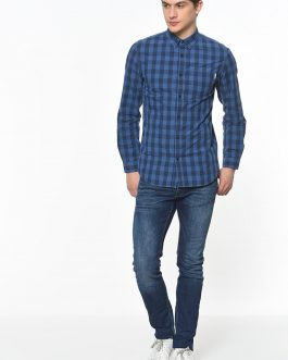SHIRT LS ONE POCKET FIT 12113456 – Azul, L