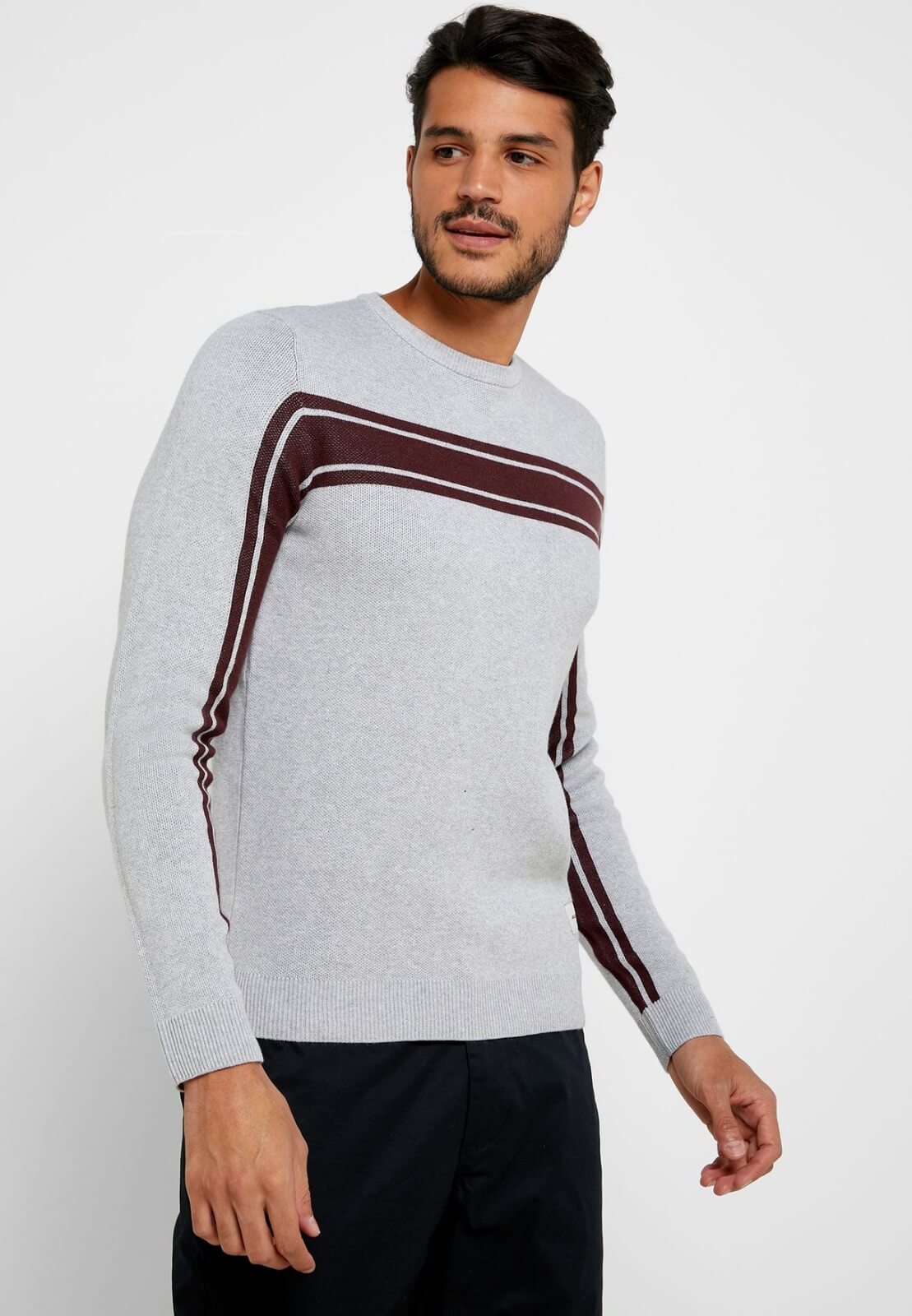 12157920 KNIT JCOMORE E KNIT CREW NECK DARK GREY