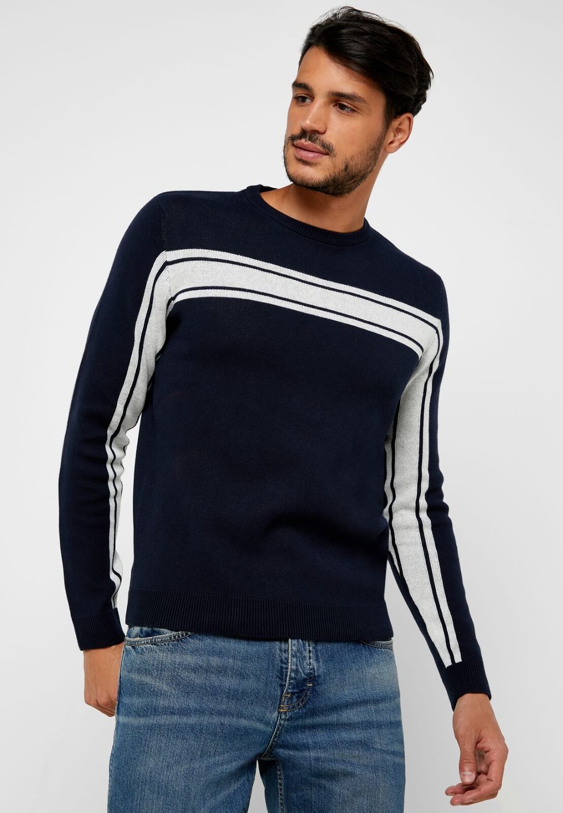 12157920 KNIT JCOMORE E KNIT CREW NECK SKY CAPTAIN