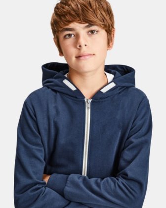 12148625 JJEHOLMEN SWEAT ZIP HOOD JR NOOS NAVY BLAZER.