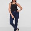 21003235 JRQUEEN NW SLIM JEANS DARKBLUE SUPPLY K DARK BLUE .