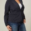 21004961 JRELERI SHAPED TAILORED BLAZER K BLACK IRISPINSTRI 1