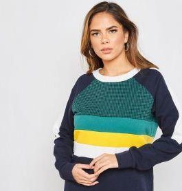 27006226 NMBRYCE LS SWEAT DRESS X1 NIGHT SKYWHITELEMO