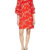 10197900 VMLALA 78 SHORT STRAIGHT DRESS D2 3 POPPY REDLALA