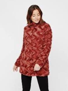 10203269 JACKET  VMCURL HIGH NECK FAUX FUR JACK NOOS MAHOGAN. – Burdeo, L