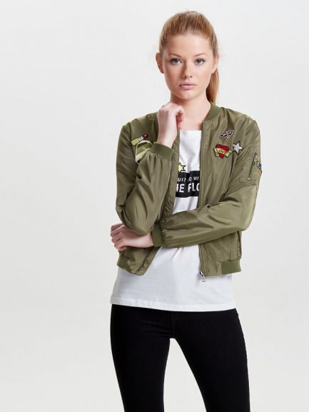 15129315 ONLINEA BADGE NYLON BOMBER OTW TARMACQUIRKY BAD .. 1