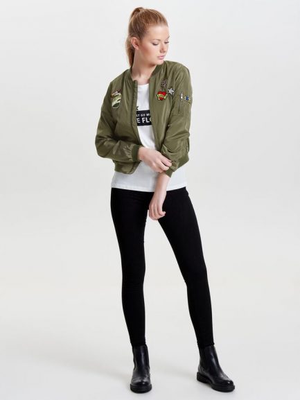 15129315 ONLINEA BADGE NYLON BOMBER OTW TARMACQUIRKY BAD ...