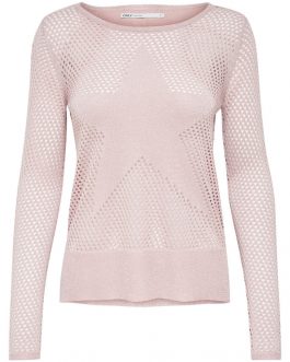 15129664 onlMARIKE LS PULLOVER KNT PUMICE STONEW MELANGE – Rosado, M