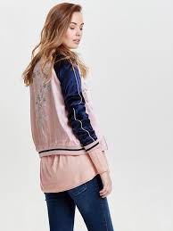 15130094 ONLSOUVENIR FLOWER EMB BOMBER OTW PEACH WHIPW NIGH..