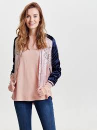 15130094 ONLSOUVENIR FLOWER EMB BOMBER OTW PEACH WHIPW NIGH.