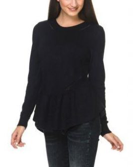 15140060 KNIT FLOUCE PULLOVER INDIAN TANW.MELANGE – Azul Marino, M
