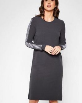 27005841 NMLIRA LS LONG DRESS 1 OBSIDIANWHITEBLAC