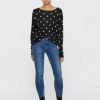 10201608 VMDOTTY LS OVERSIZE BOATNECK BLOUSE NOOS BLACKW. S..