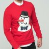 12128387 KNIT SWEAT JORXMAS CREW NECK SCARLET SAGESLIM..