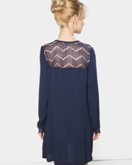 14040571 VIENTRY L/S LACE TUNIC TOTAL ECLIPSE