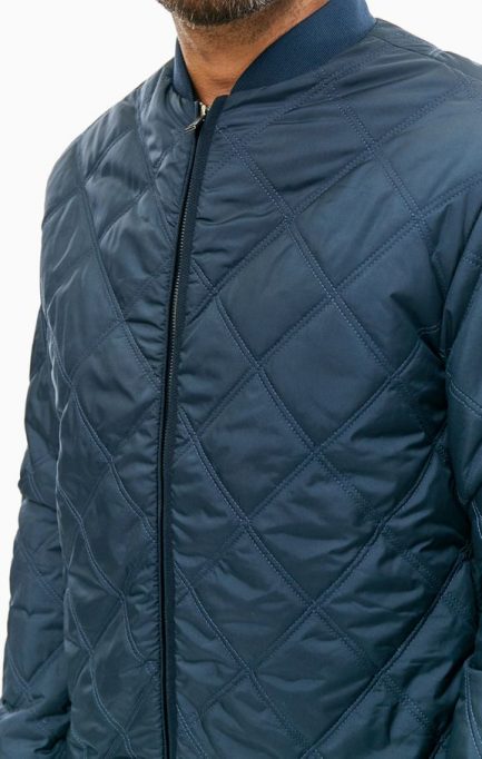 16065562 SLHSQUARE BOMBER JKT W DARK SAPPHIRE