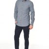 12114477 SHIRT LS VBRANSON ONE POCKET BD DARK GREYSLIM.