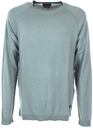 12116956 KNIT CREW NECK STONE BLUEKNIT FIT. 12116956 KNIT CREW NECK STONE BLUEKNIT FIT.